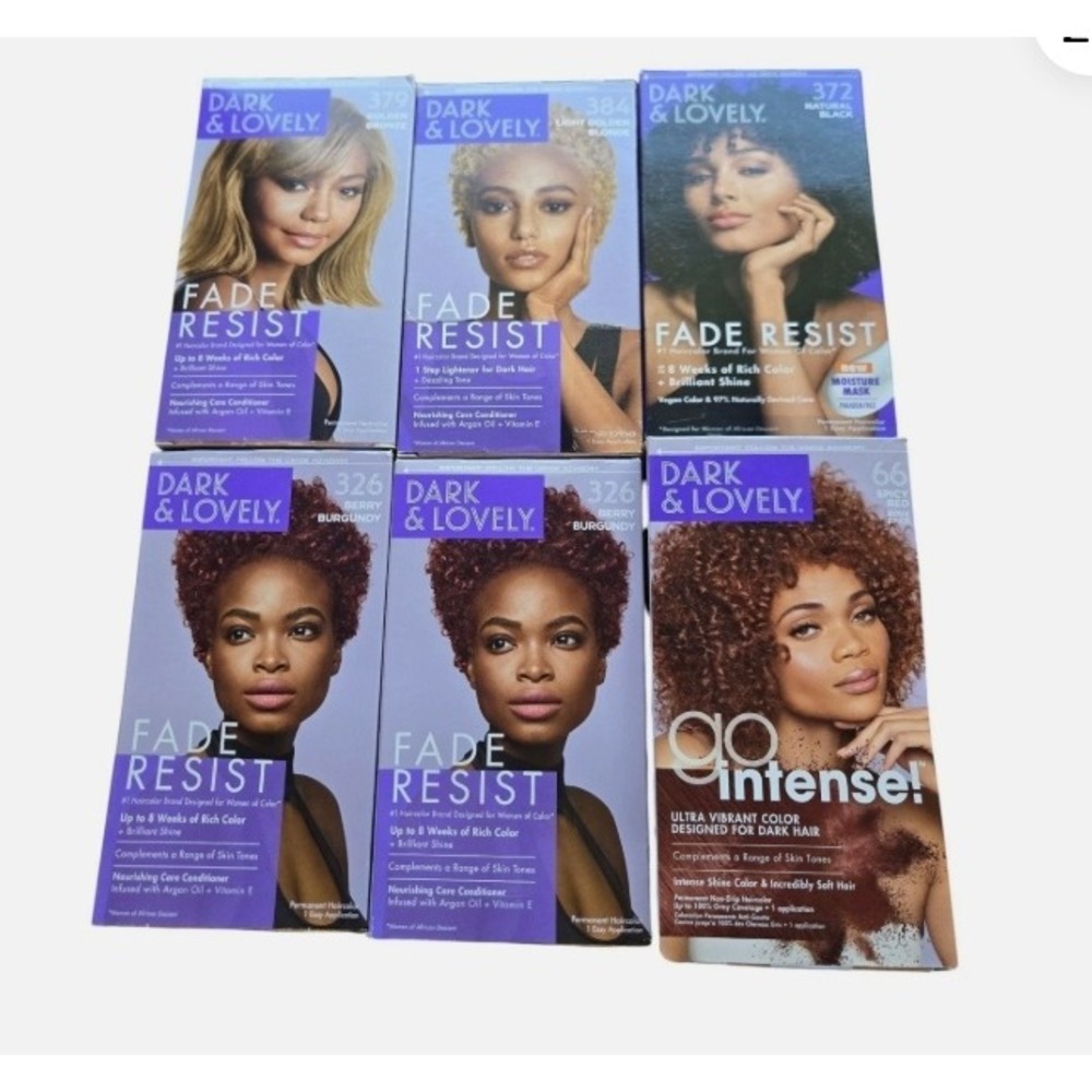 Dark & Lovely Permanent Hair Color – Lot of 6 – Fade Resist & Go Intense – Be‎